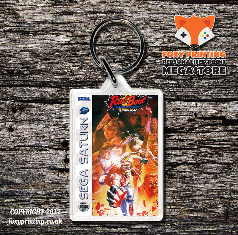 Sega Saturn Realbout Fatal Fury Special JP Game Inspired Retro Gaming Keyring