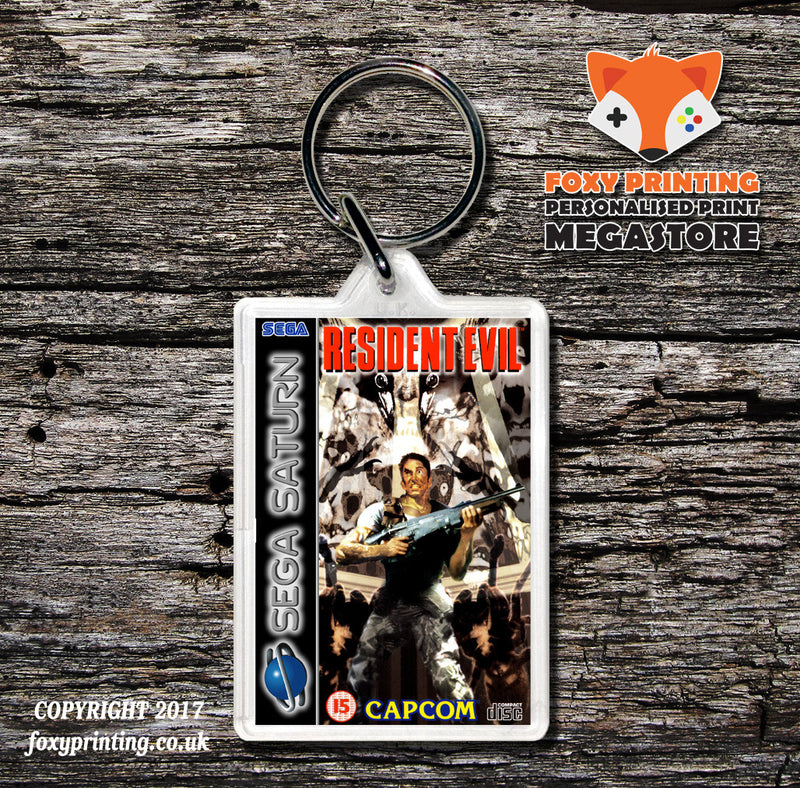 Sega Saturn Resident Evil 2 Eu Game Inspired Retro Gaming Keyring