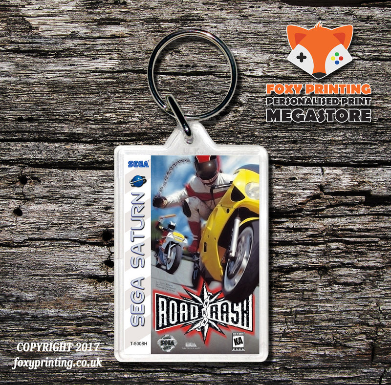Sega Saturn Road Rash Game Inspired Retro Gaming Keyring