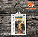 Sega Saturn Romance Of The Three Kingdoms IV Wall Of Fire Game Inspired Retro Gaming Keyring