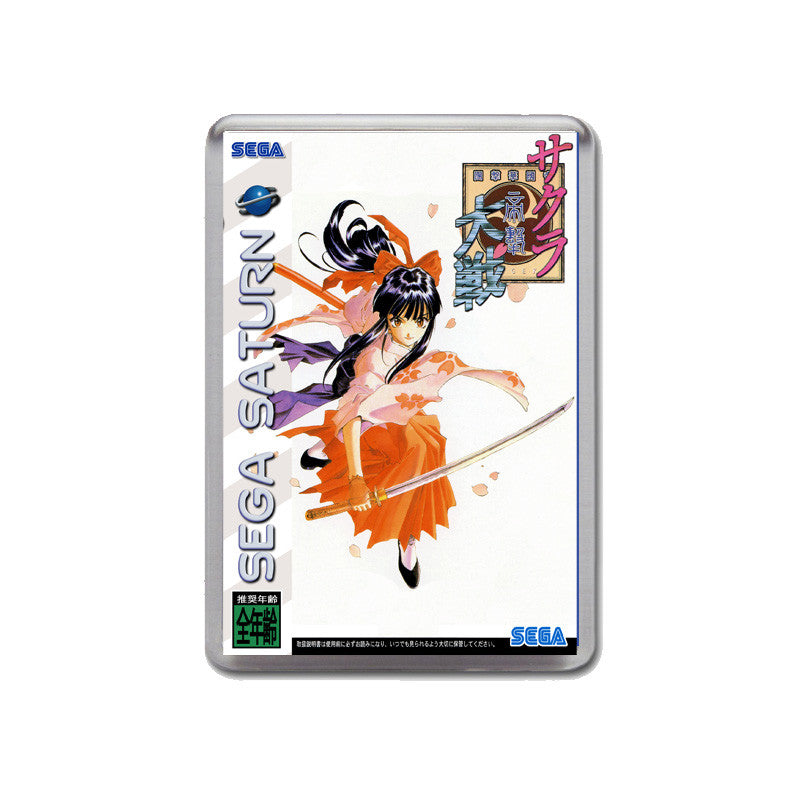 Sega Saturn Sakurataisen Jp Game Inspired Retro Gaming Magnet