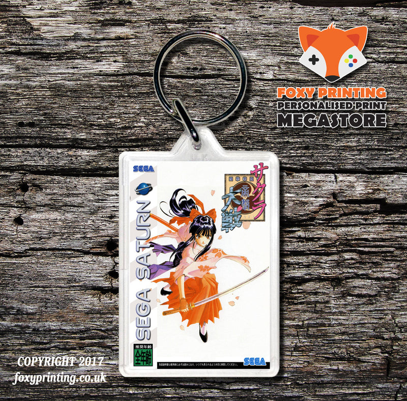 Sega Saturn Sakurataisen JP Game Inspired Retro Gaming Keyring