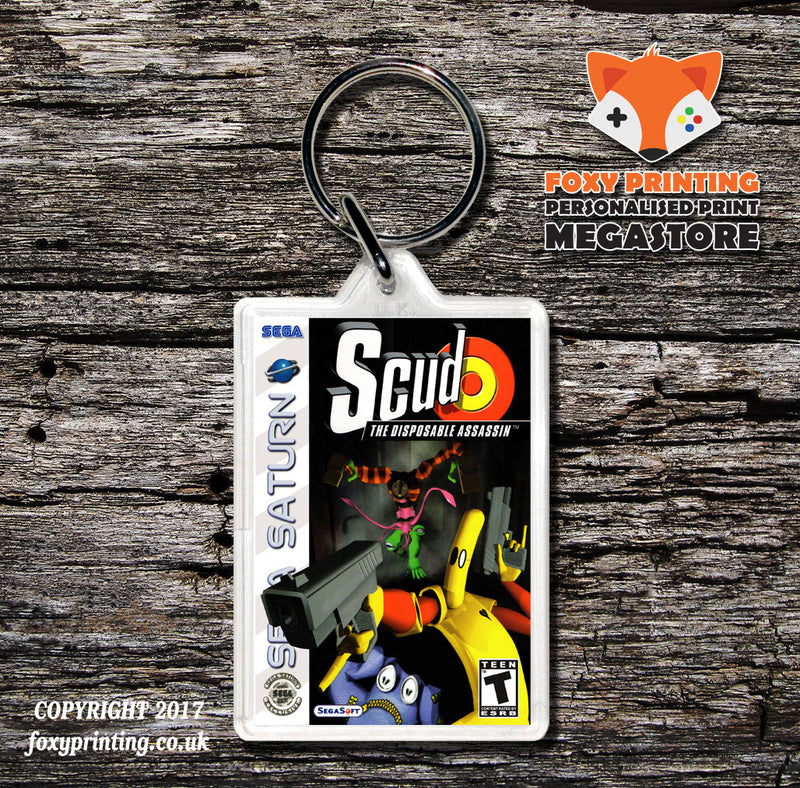 Sega Saturn Scud Game Inspired Retro Gaming Keyring
