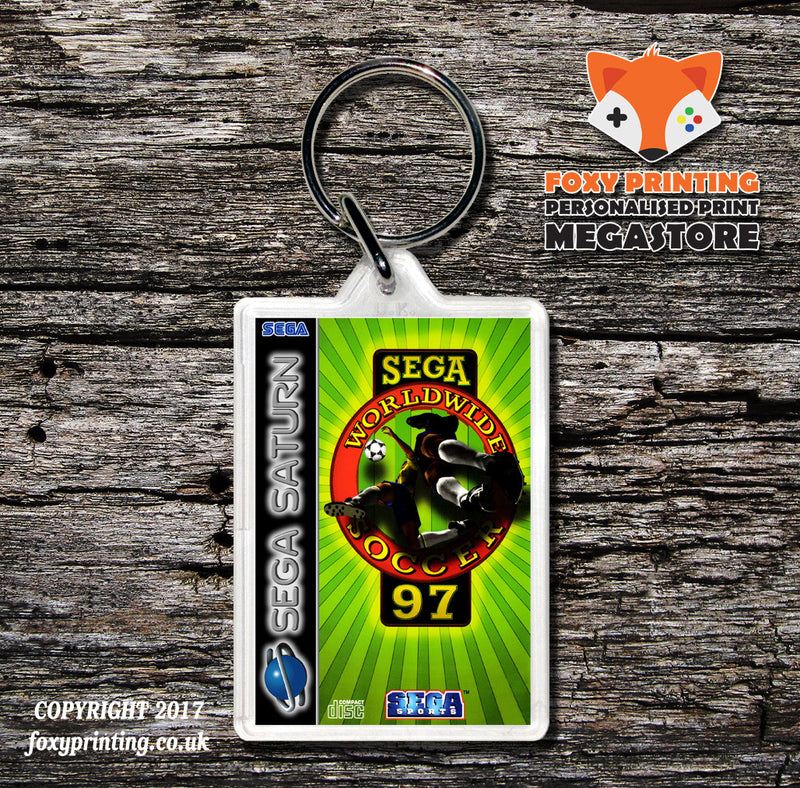 Sega Saturn Sega World Wide Soccer 97 Eu Game Inspired Retro Gaming Keyring