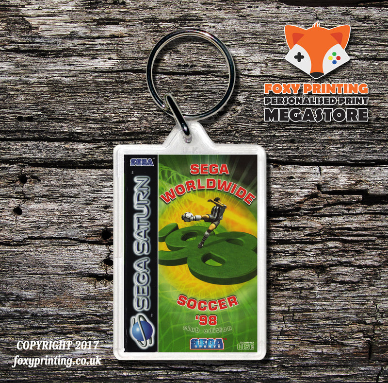 Sega Saturn Sega Worldwide Soccer 98 Club Edition De Game Inspired Retro Gaming Keyring