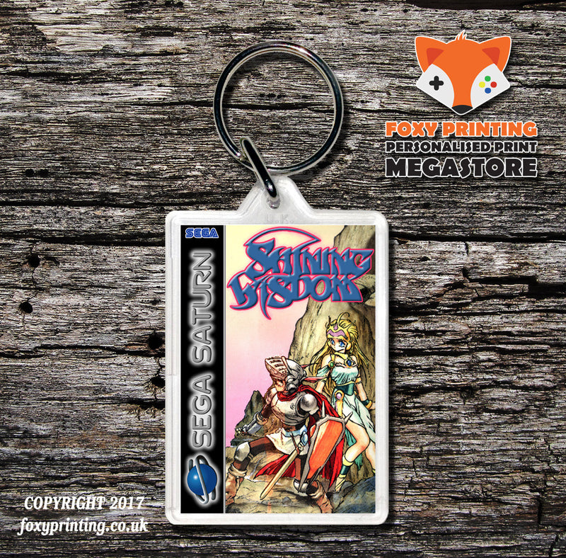 Sega Saturn Shining Wisdom Eu Game Inspired Retro Gaming Keyring