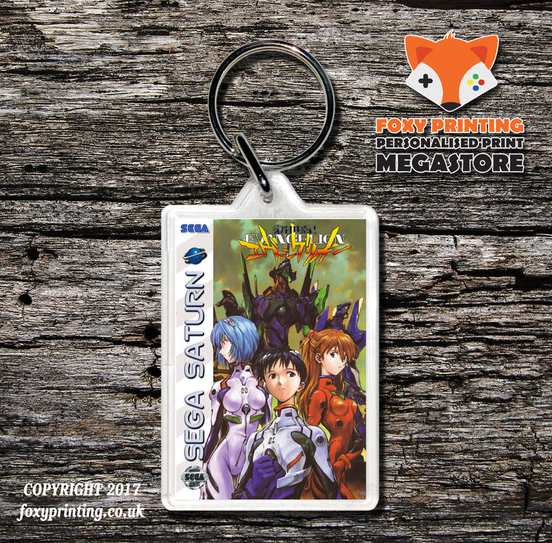 Sega Saturn Shinseikievangelion JP Game Inspired Retro Gaming Keyring