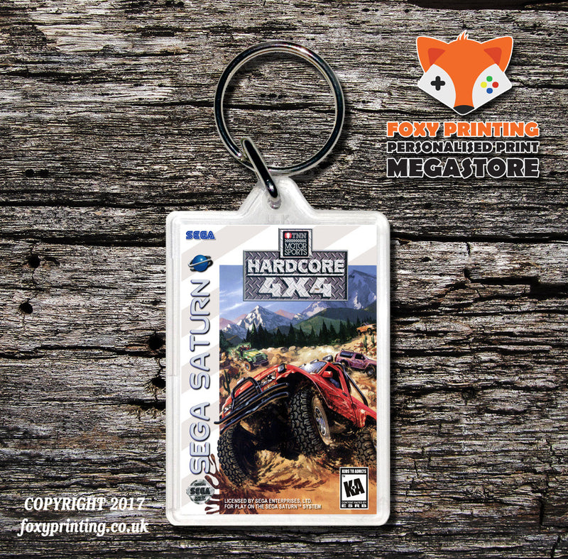 Sega Saturn Tnn Motorsports Hard Core 4x4 Game Inspired Retro Gaming Keyring