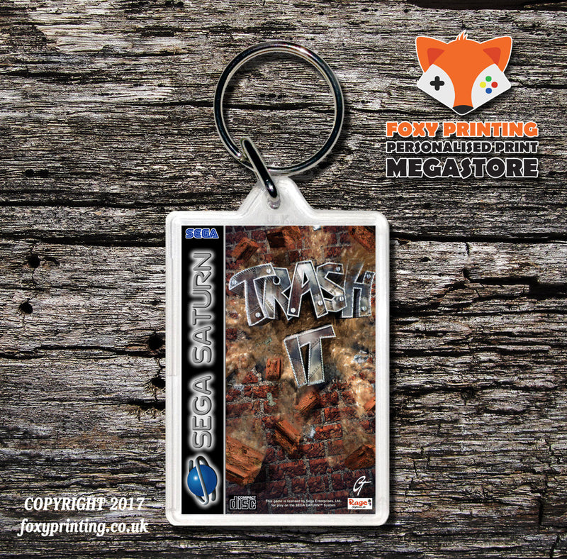 Sega Saturn Trash It Eu Game Inspired Retro Gaming Keyring