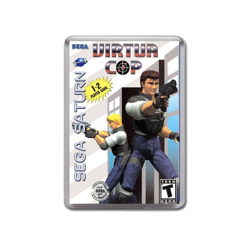 Sega Saturn Virtua Cop Game Inspired Retro Gaming Magnet