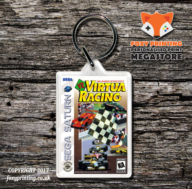 Sega Saturn Virtua Racing Game Inspired Retro Gaming Keyring