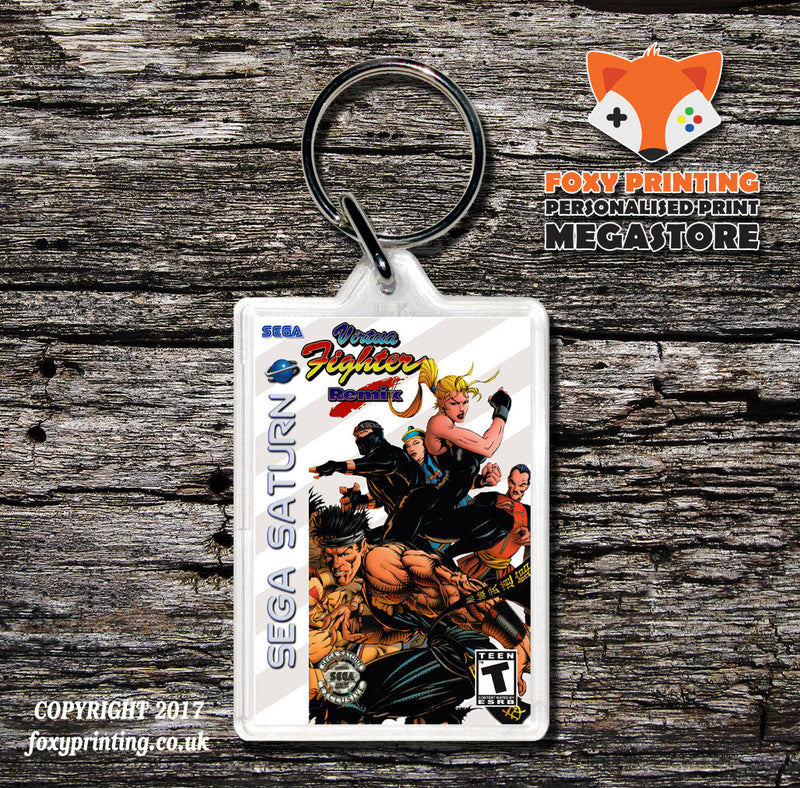 Sega Saturn Virtuafighter Remix Game Inspired Retro Gaming Keyring
