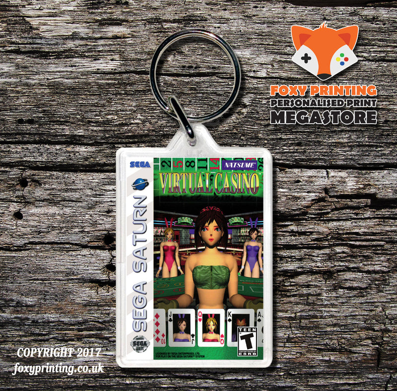 Sega Saturn Virtual Casino Game Inspired Retro Gaming Keyring