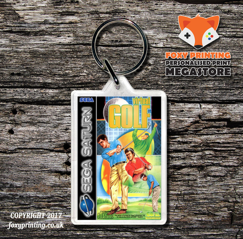 Sega Saturn Virtual Golf Eu Game Inspired Retro Gaming Keyring