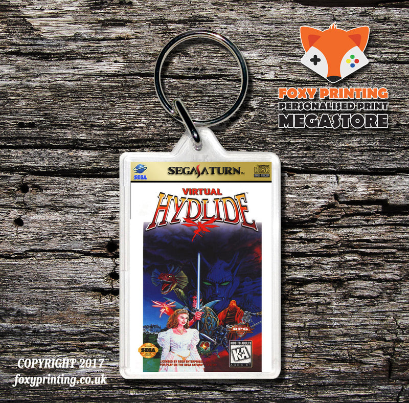 Sega Saturn Virtual Hydlide Game Inspired Retro Gaming Keyring