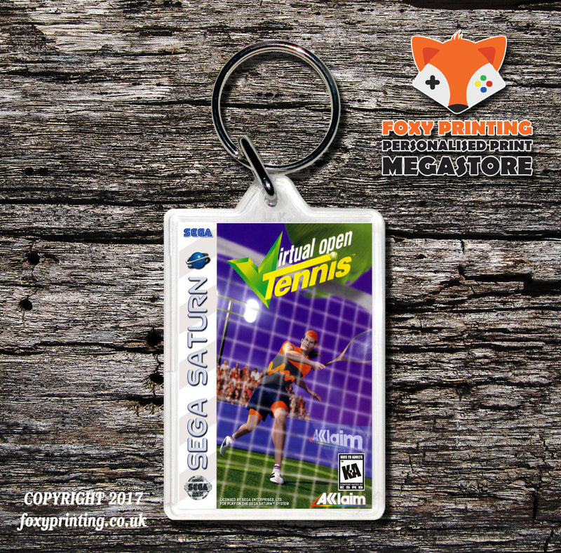 Sega Saturn Virtual Opentennis Game Inspired Retro Gaming Keyring