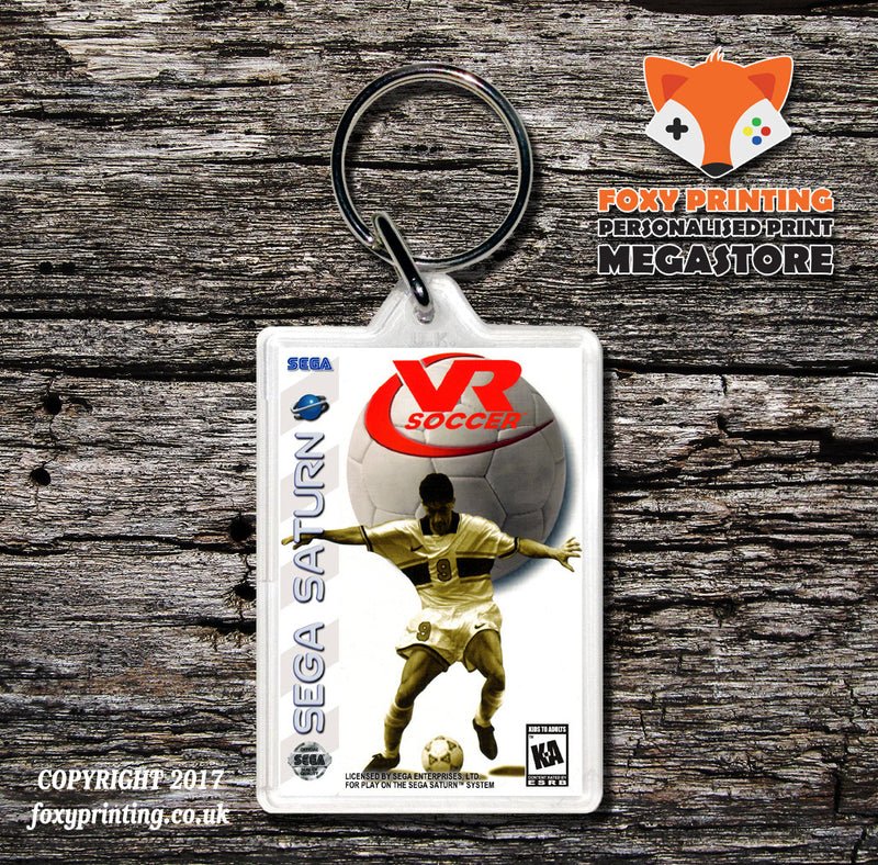 Sega Saturn Vr Soccer Game Inspired Retro Gaming Keyring
