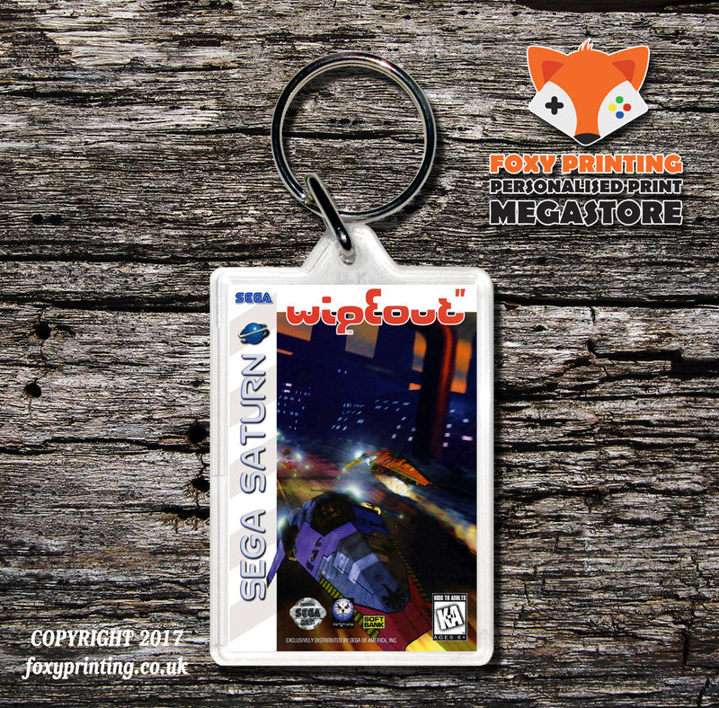 Sega Saturn Wipeout Game Inspired Retro Gaming Keyring