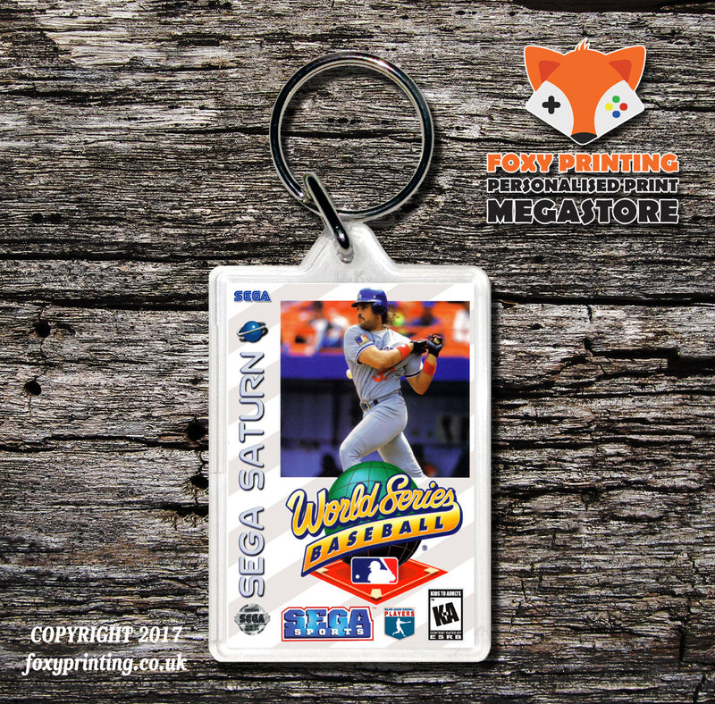 Sega Saturn World Series Baseball Game Inspired Retro Gaming Keyring