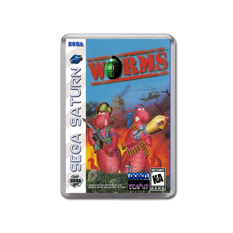 Sega Saturn Worms 2 Game Inspired Retro Gaming Magnet