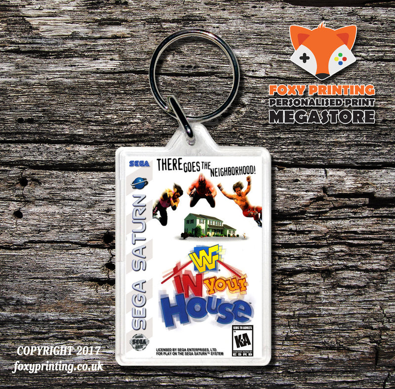Sega Saturn Wwf In Your House Game Inspired Retro Gaming Keyring