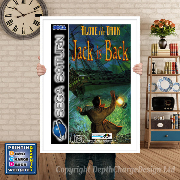 Sega Saturn Alone In The Dark 2 Eu Game Inspired Retro Poster