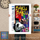 Sega Saturn Baku Baku Game Inspired Retro Poster