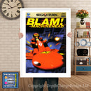 Sega Saturn Blam! Eu Game Inspired Retro Poster