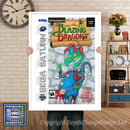 Sega Saturn Blazing Dragons Game Inspired Retro Poster