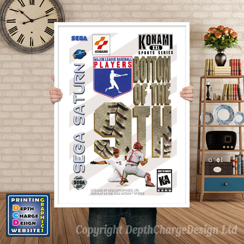 Sega Saturn Bottom Of The 9th Game Inspired Retro Poster