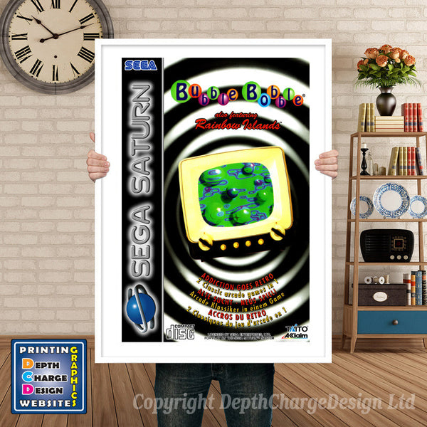 Sega Saturn Bubble Bobble Also Featuring Rainbow Island Eu Game Inspired Retro