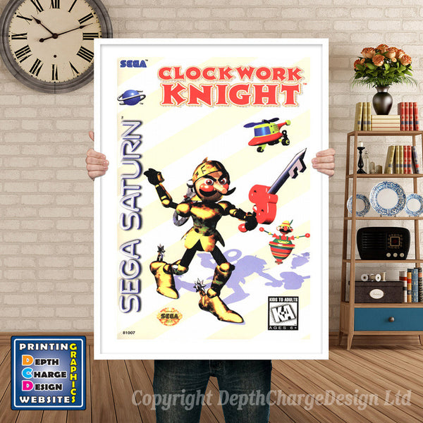 Sega Saturn Clockwork Knight Game Inspired Retro Poster