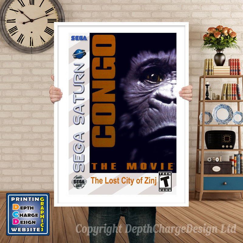 Sega Saturn Congo The Movie The Lost City Of Zinj Game Inspired Retro Poster