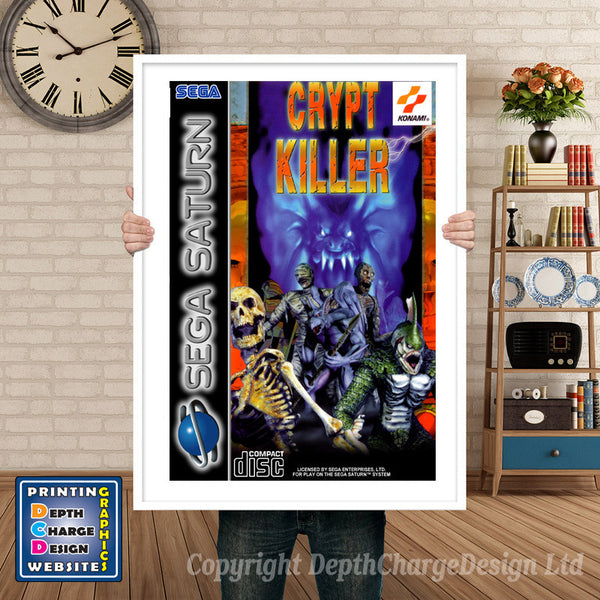 Sega Saturn Crypt Killer Eu Game Inspired Retro Poster