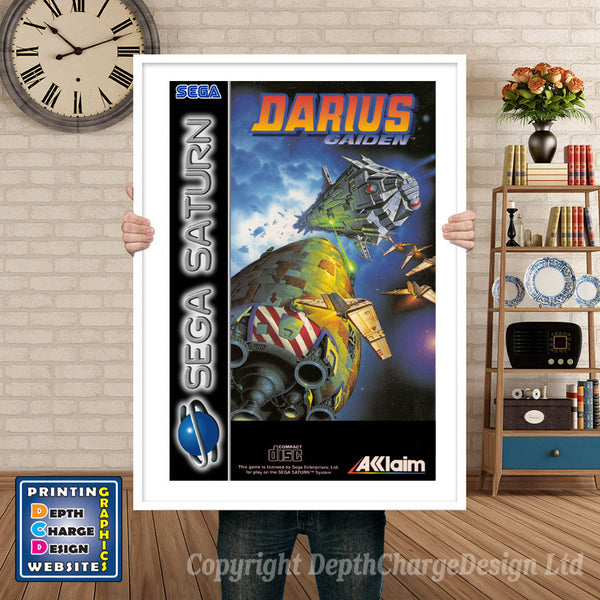 Sega Saturn Darius Gaiden Eu Game Inspired Retro Poster