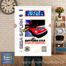 Sega Saturn Daytona Usa Champion Game Inspired Retro Poster