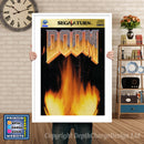 Sega Saturn Doom Game Inspired Retro Poster