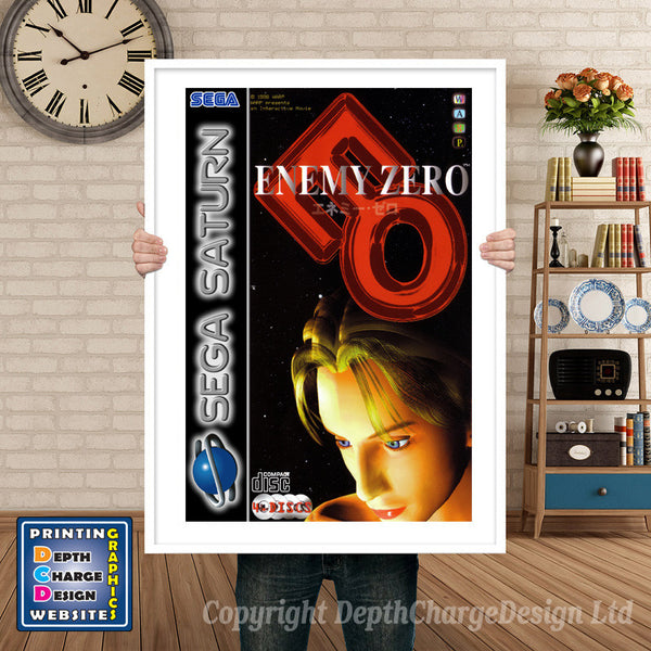 Sega Saturn Enemy Zero Eu Game Inspired Retro Poster