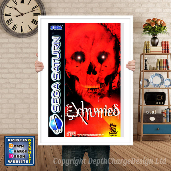 Sega Saturn Exhumed Eu Game Inspired Retro Poster