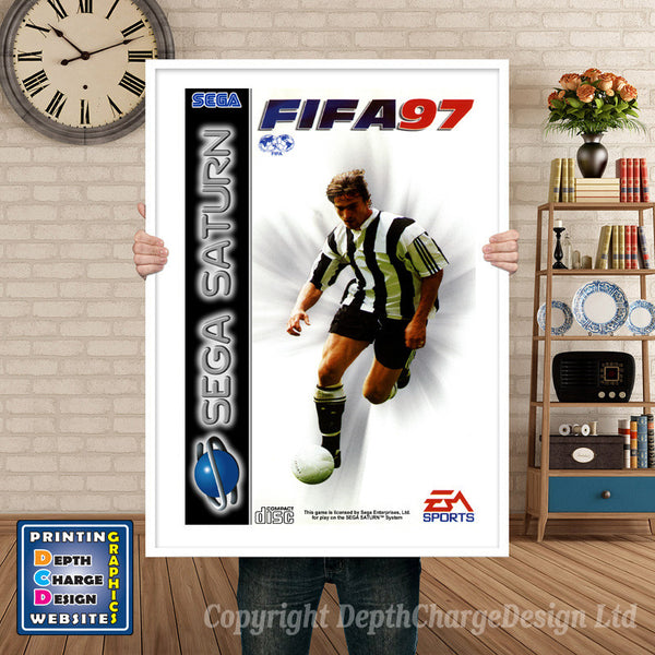 Sega Saturn Fifa 97 Eu Game Inspired Retro Poster
