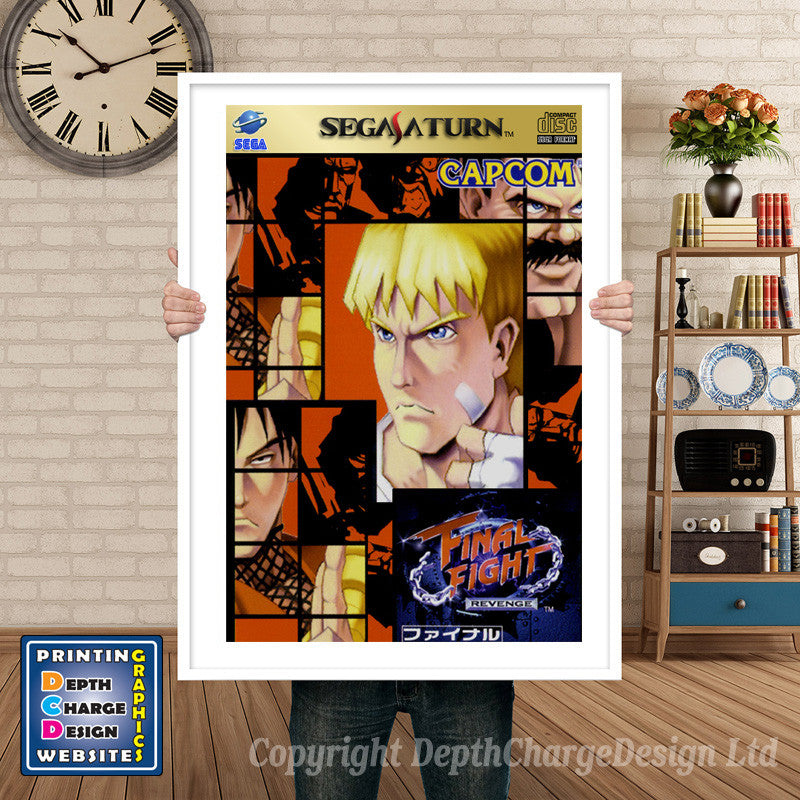 Sega Saturn Final Fight Revenge Jp Game Inspired Retro Poster