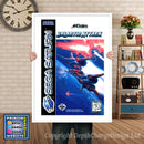 Sega Saturn Galactic Attack Game Inspired Retro Poster