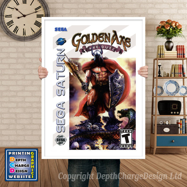 Sega Saturn Golden Axe The Duel 3 Game Inspired Retro Poster