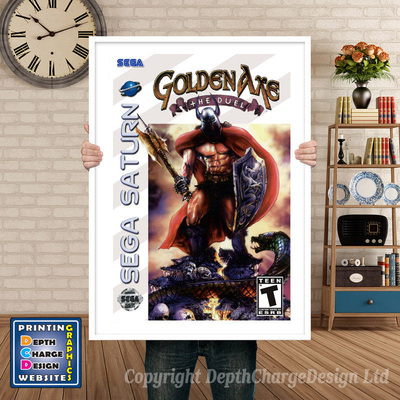 Sega Saturn Golden Axe The Duel 3 Game Inspired Retro Poster