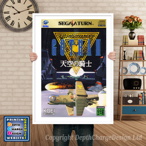 Sega Saturn Gothaiitenkuunokishi 2 Jp Game Inspired Retro Poster
