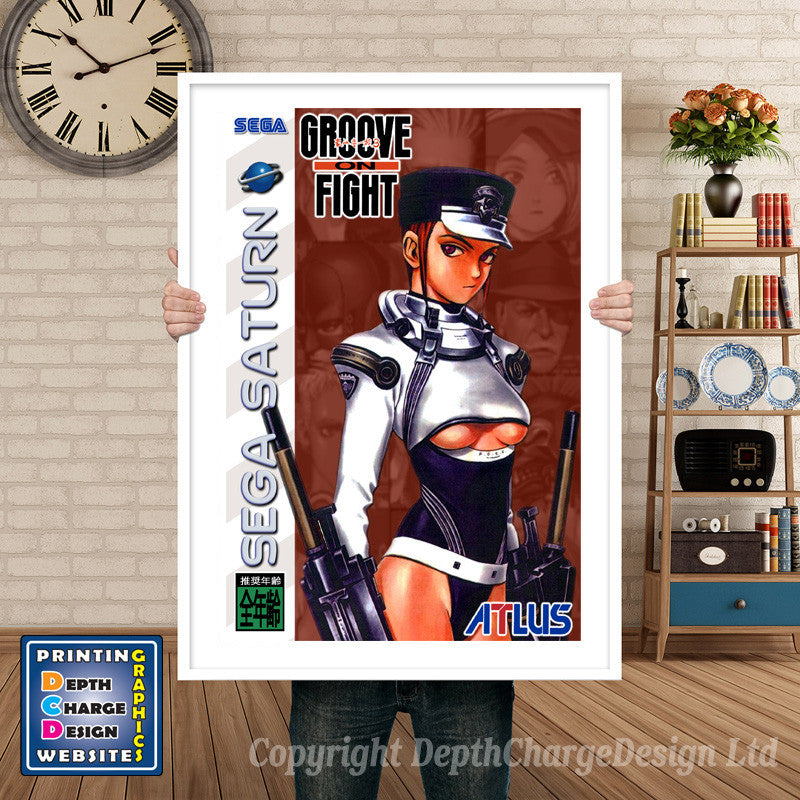 Sega Saturn Groove On Fight Jp Game Inspired Retro Poster