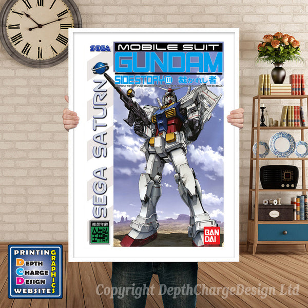 Sega Saturn Gundam Side Story3 Jp Game Inspired Retro Poster