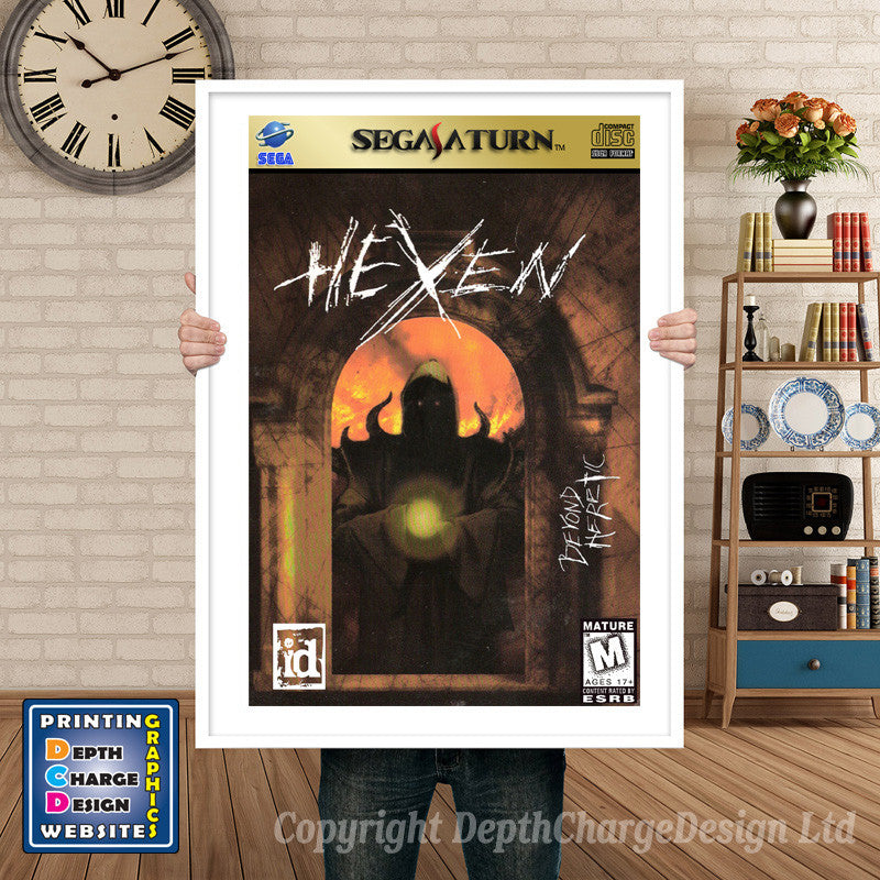 Sega Saturn Hexen Game Inspired Retro Poster