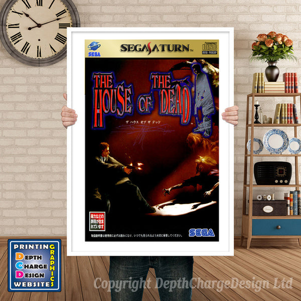Sega Saturn House Of Thedead 2 Jp Game Inspired Retro Poster