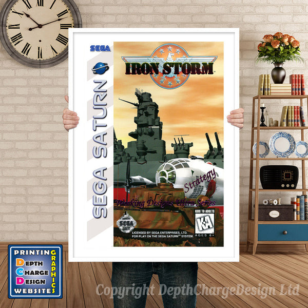 Sega Saturn Ironstorm Game Inspired Retro Poster